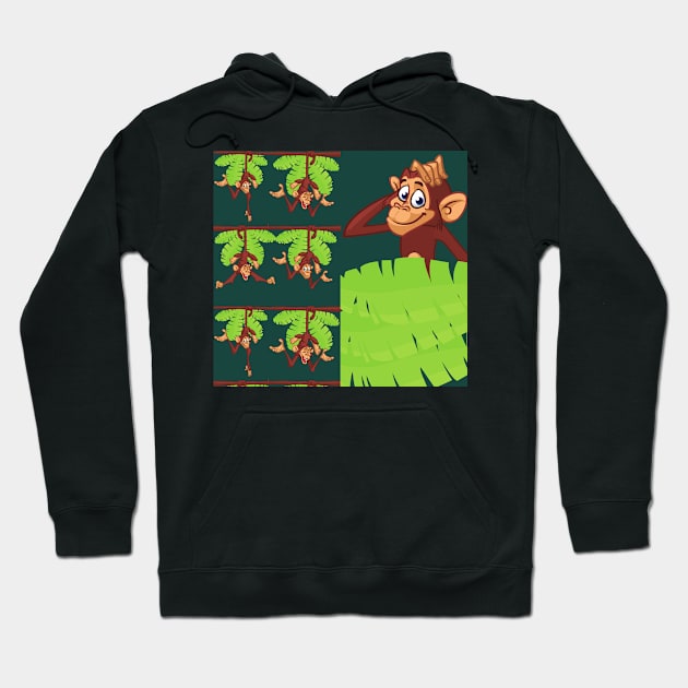 Get Busy And Go Ape With Monkey Business Hoodie by 4U2NV-LDN